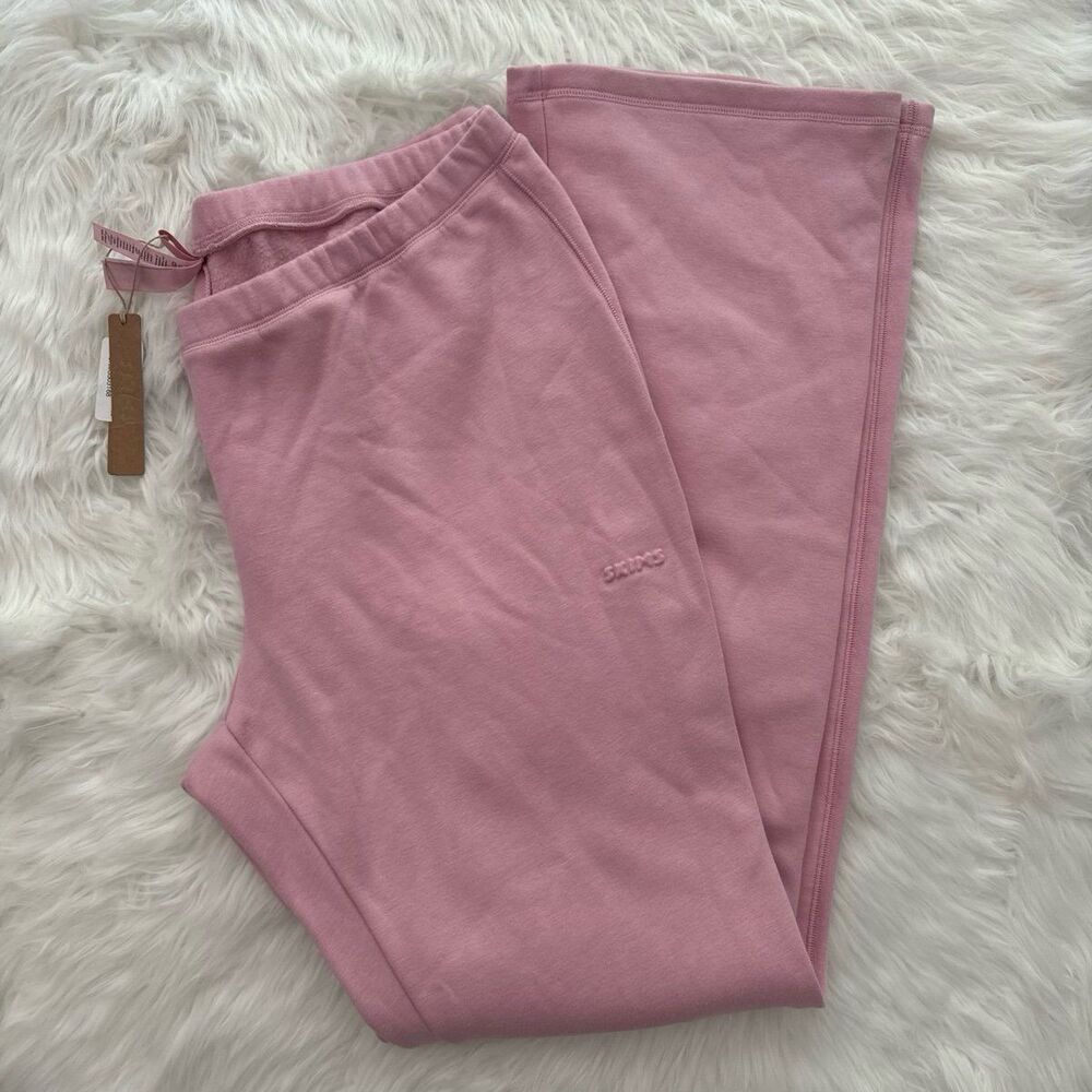 Skims Cotton Fleece Slim Pant Halite Size 2X